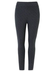 Black Zig-Zag High Waisted Stretchy Leggings