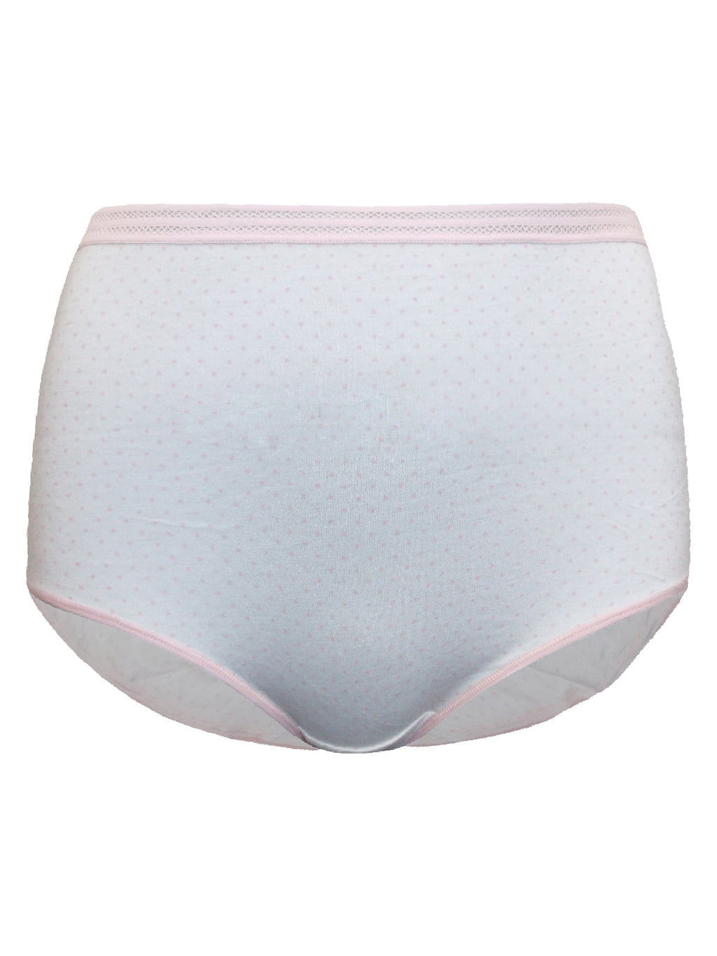 Ladies Pink Contrast Trim Modal Blend Spot Print Briefs