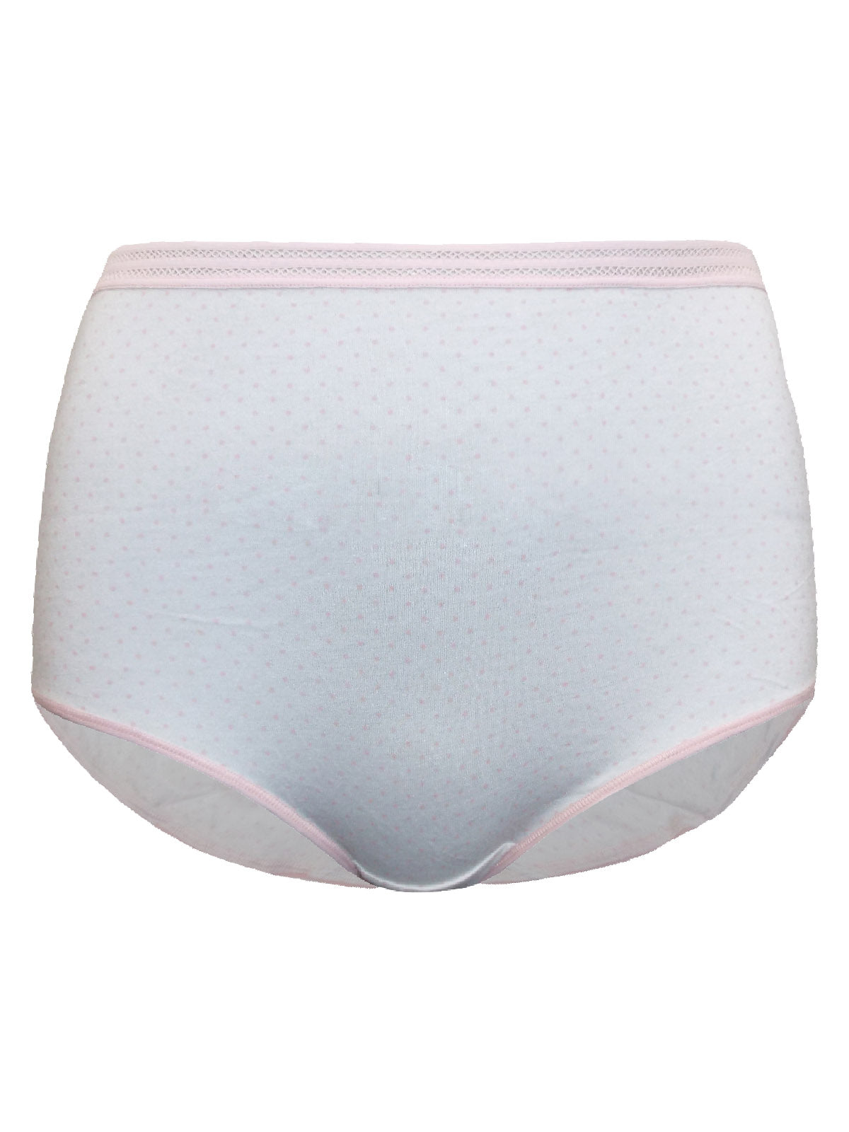 Ladies Pink Contrast Trim Modal Blend Spot Print Briefs