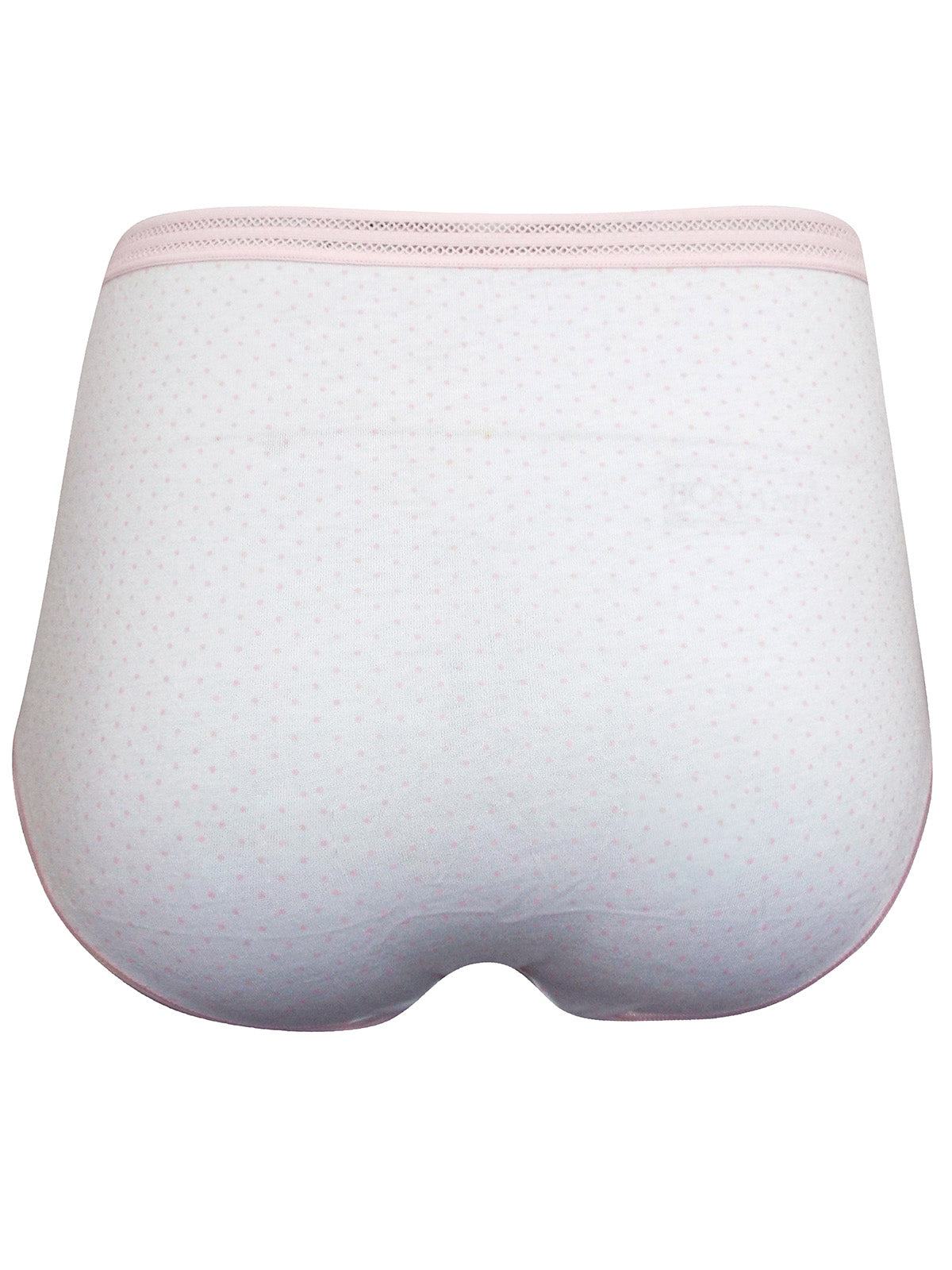 Ladies Pink Contrast Trim Modal Blend Spot Print Briefs