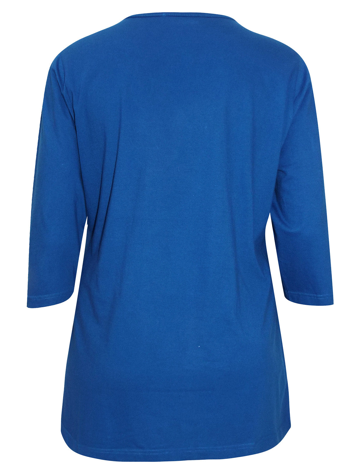 Ladies Cotton Knit Scoop Neck 3/4 Sleeve Plus Size Tops
