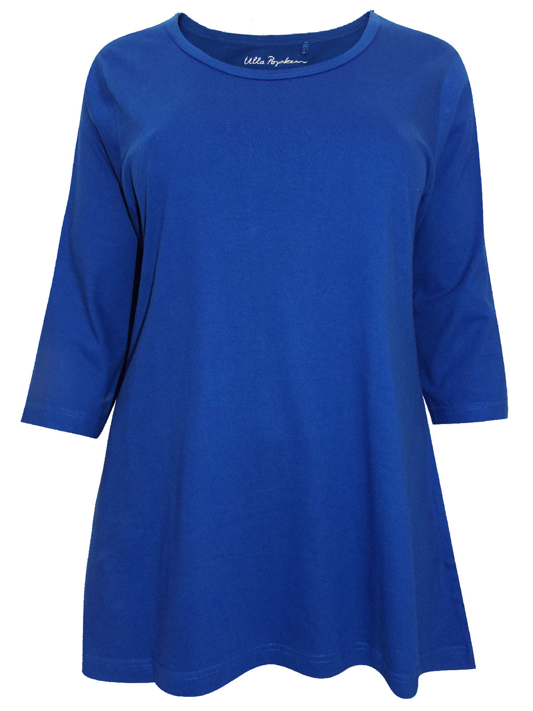 Ladies Cotton Knit Scoop Neck 3/4 Sleeve Plus Size Tops