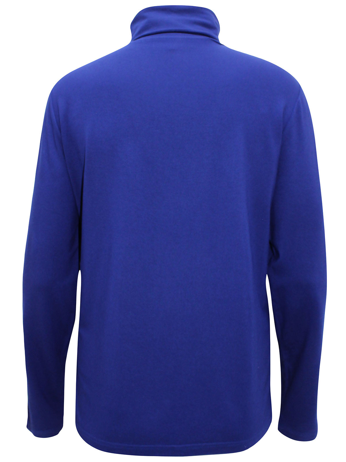 Ladies Laila Royal Blue Polo Neck Long Sleeve Plus Size Top