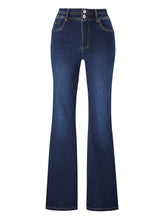 Load image into Gallery viewer, Ladies Indigo Shape &amp; Sculpt High Waist Bootcut Plus Size Jeans
