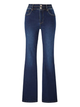 Load image into Gallery viewer, Ladies Indigo Shape &amp; Sculpt High Waist Bootcut Plus Size Jeans

