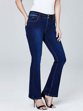 Load image into Gallery viewer, Ladies Indigo Shape &amp; Sculpt High Waist Bootcut Plus Size Jeans
