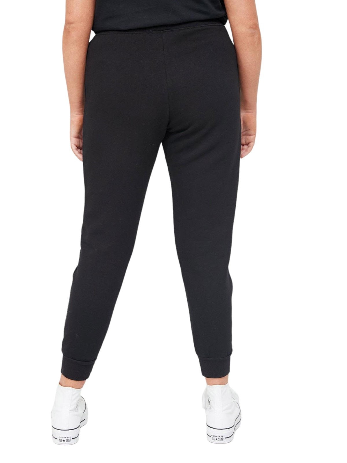 Ladies Black Cuffed Hem Joggers