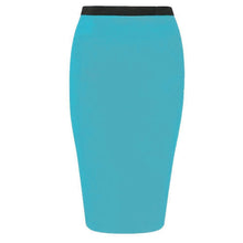 Load image into Gallery viewer, Ladies Plain Fitted Jersey High Waisted Bodycon Pencil Skirt
