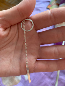 Ladies Silver Bar Personality Infinity Pendant Chocker Link Chain Necklace