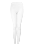 Girls White Cotton Rich Full Length Leggings