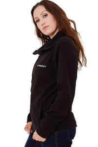 Black Scott Full Zip Long Sleeve Soft Fleece Jacket