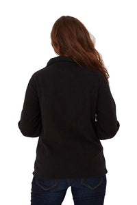 Black Scott Full Zip Long Sleeve Soft Fleece Jacket
