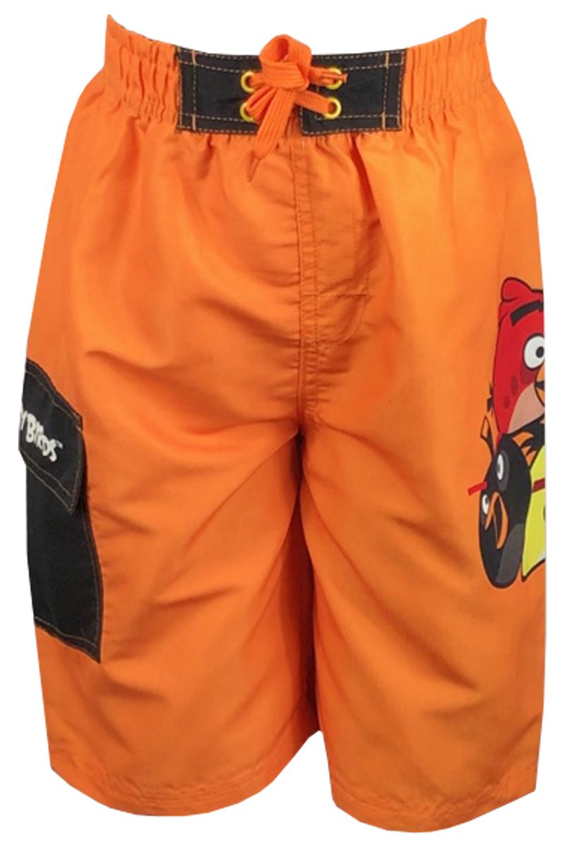 Boys Orange Angry Birds Swimming Beach Shorts 9-10yrs