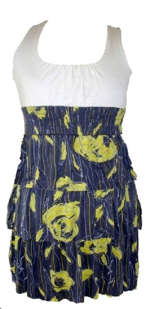Cream and Yellow Multi Floral Print Short Dress