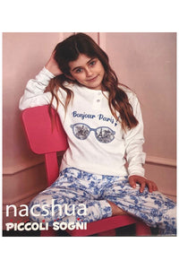 Girls White Pink Floral Paris Boutique Paris Print Boxed Pyjamas