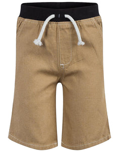 Boys Brown Cotton Pull On Summer Shorts