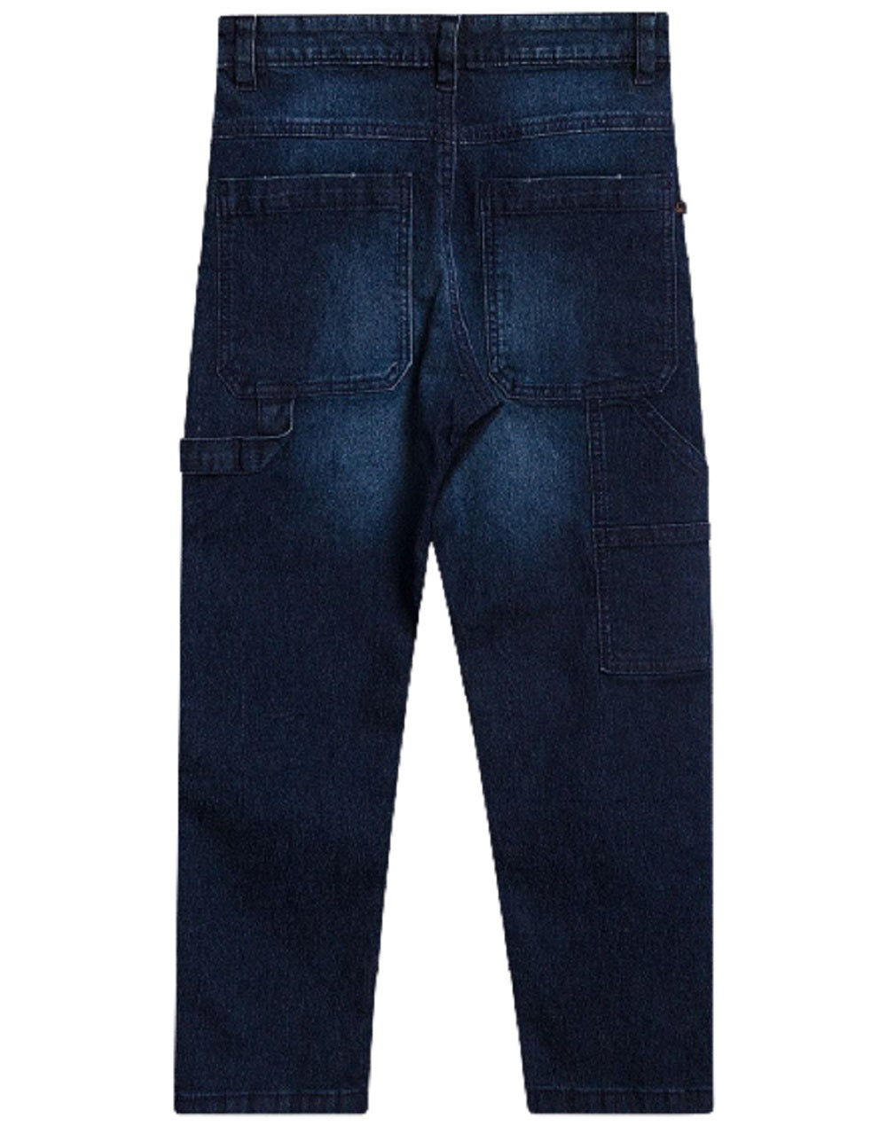 Boys Dark Denim Blue Adjustable Waist Classic Fit Jeans