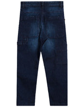 Load image into Gallery viewer, Boys Dark Denim Blue Adjustable Waist Classic Fit Jeans
