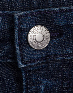 Boys Dark Denim Blue Adjustable Waist Classic Fit Jeans