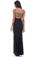 Load image into Gallery viewer, Elegant Black Evening Dress With Diamante
