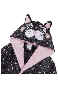 Girls Super Soft ‘I Love Cat Naps’ Hooded Dressing Gowns