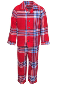 Baby Girls Toddler Red Checked Tartan Nightwear