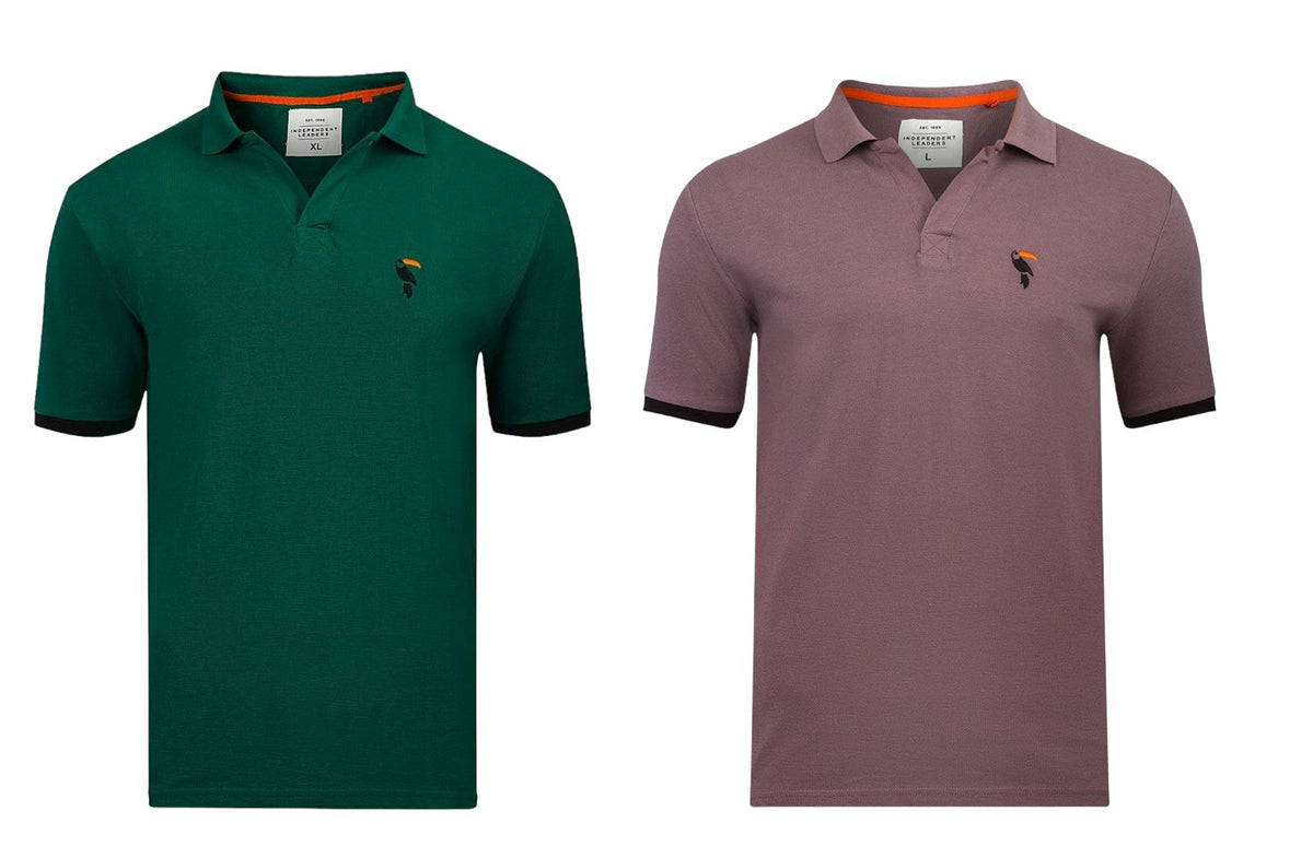 Mens Polo Shirt Independent Golf Toucan Pique Cotton Short Sleeve T-Shirt S-XL