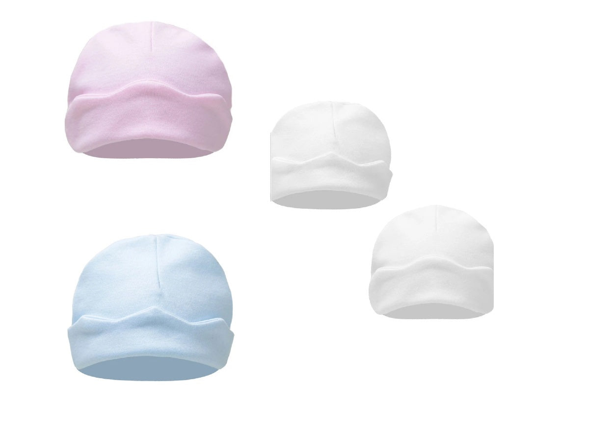Infant Baby Boys Girls Plain Star Turnover Hat