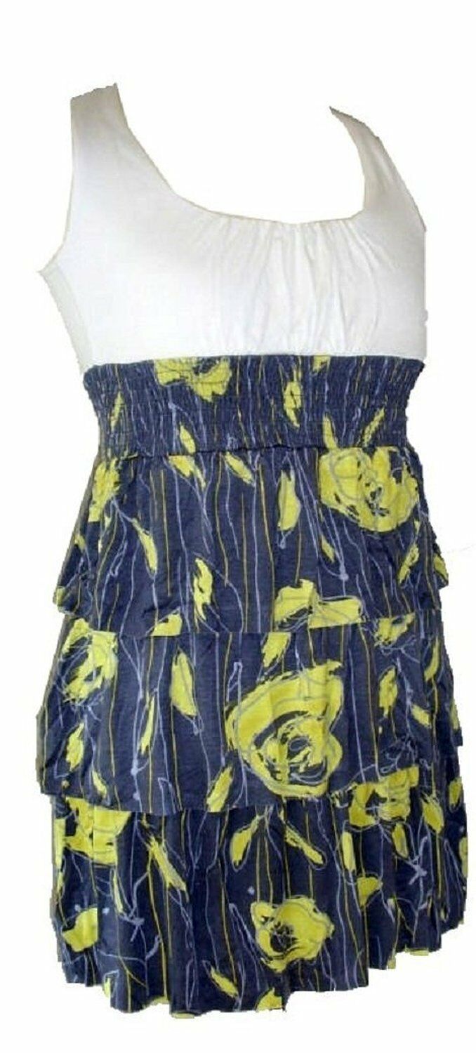 Cream and Yellow Multi Floral Print Short Dress