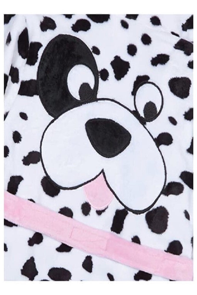 Girls Super Soft Dalmations Hooded Dressing Gowns