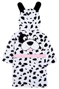 Girls Super Soft Dalmations Hooded Dressing Gowns