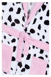 Girls Super Soft Dalmations Hooded Dressing Gowns