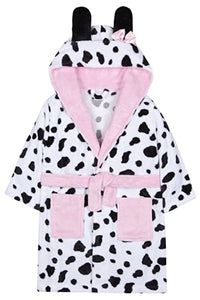 Girls Super Soft Dalmations Hooded Dressing Gowns