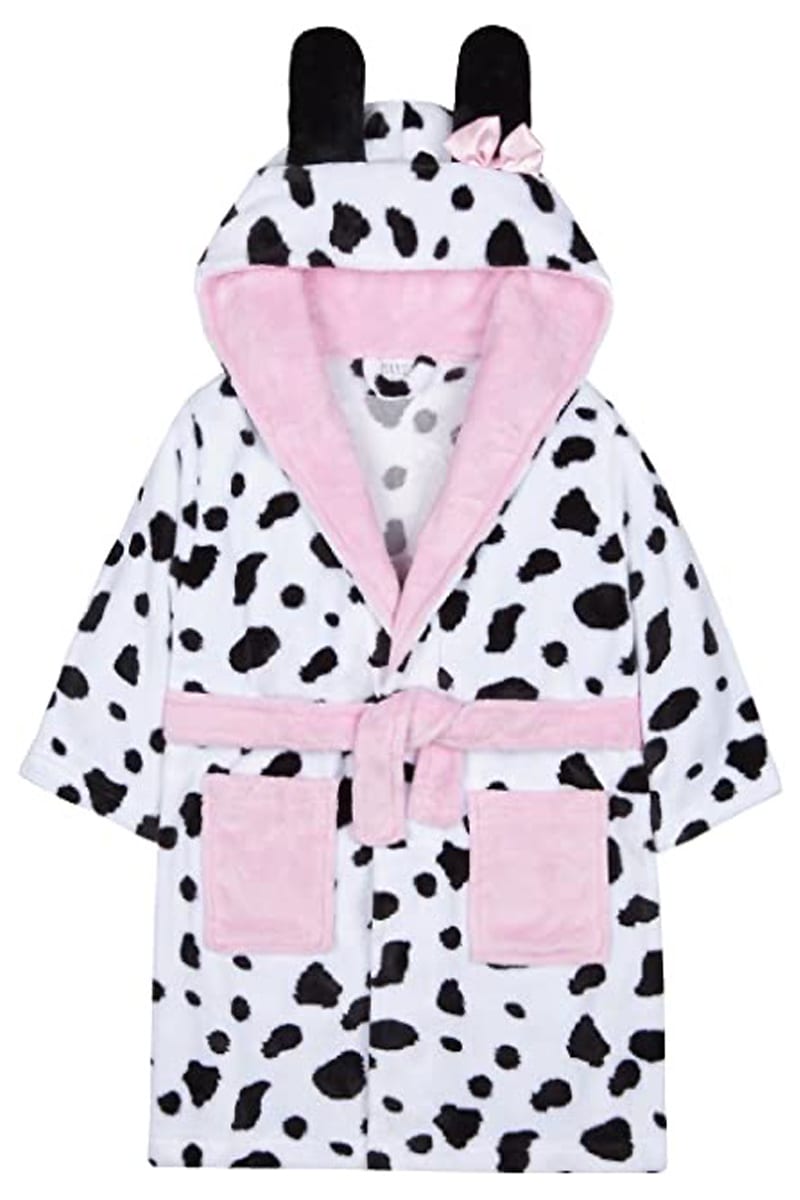 Girls Super Soft Dalmations Hooded Dressing Gowns