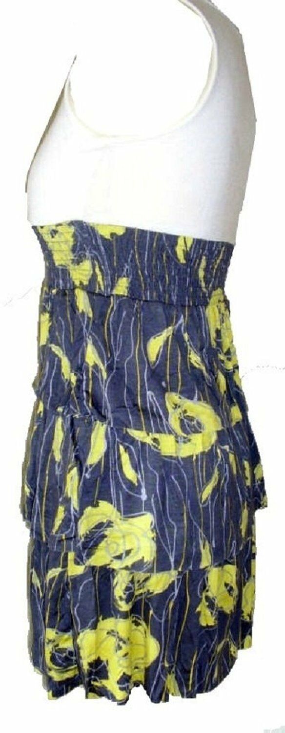 Cream and Yellow Multi Floral Print Short Dress