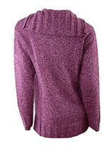 Load image into Gallery viewer, Purple Real Comfort Large Collar Tie Neck Jumper
