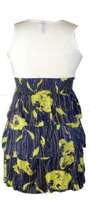 Cream and Yellow Multi Floral Print Short Dress