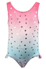 Load image into Gallery viewer, Pink Ombre Spotty Swimming Costume
