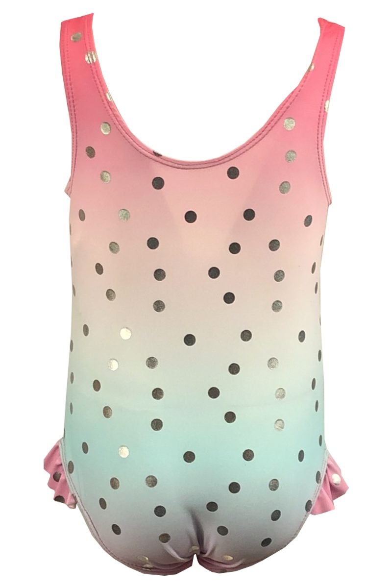 Pink Ombre Spotty Swimming Costume