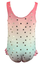 Load image into Gallery viewer, Pink Ombre Spotty Swimming Costume
