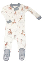 Load image into Gallery viewer, Baby Unisex Grey Reindeer Cotton Christmas Sleepsuits
