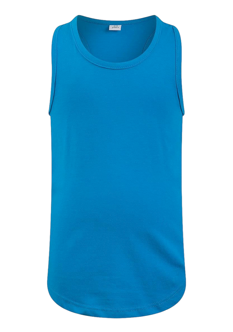 Girls Vest Top Pure Cotton Jersey Racer Back Vest Sleeveless T-Shirt Tank Tops