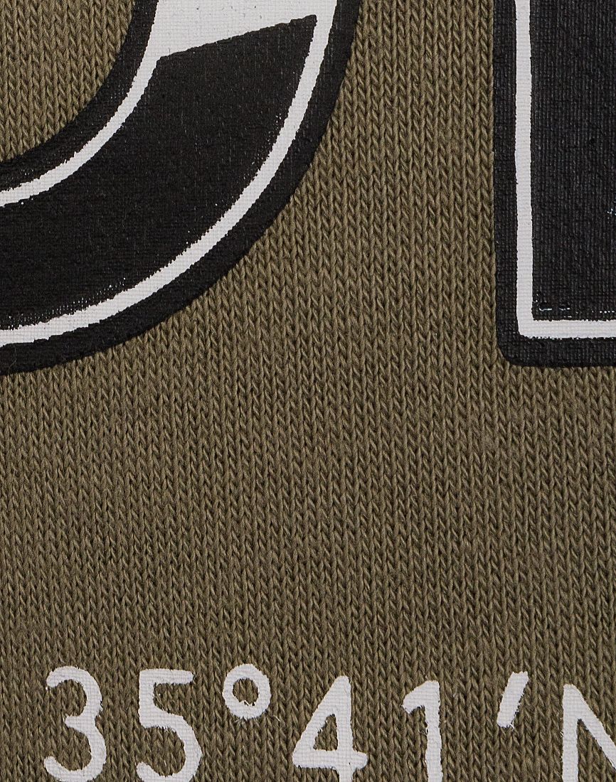 Boys Olive Green Tokyo Print Soft Fleece Inner Hoody