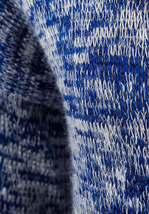 Girls Blue Marl Space Dye Asymmetric Light Knit Jumper