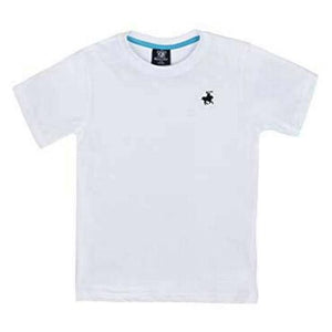 Boys Summer Crew Neck T-Shirt with Horse Logo