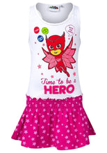 Load image into Gallery viewer, Girls PJ Masks White &amp; Pink Multi Time Dress
