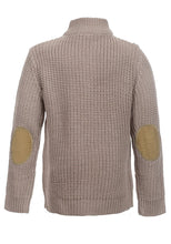 Load image into Gallery viewer, Boys Dusty Pink High neckline Half Zip Chunky Knitted Jumper
