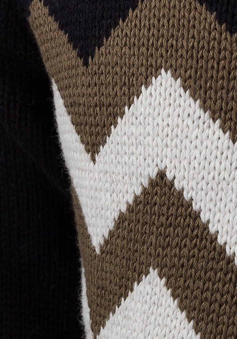 Boys Minoti Stone Multi ZigZag Jumper