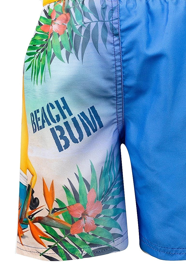 Boys Despicable Me Minion Yellow Trim Swimming Shorts