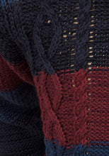 Load image into Gallery viewer, Boys Minoti Cable Knit Cotton Stripe Jumper
